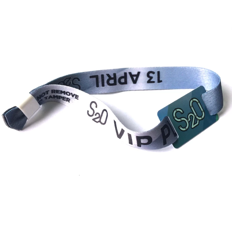 Promotional Disposable Fabric Woven Wristband Eco-friendly Rfid Bracelets