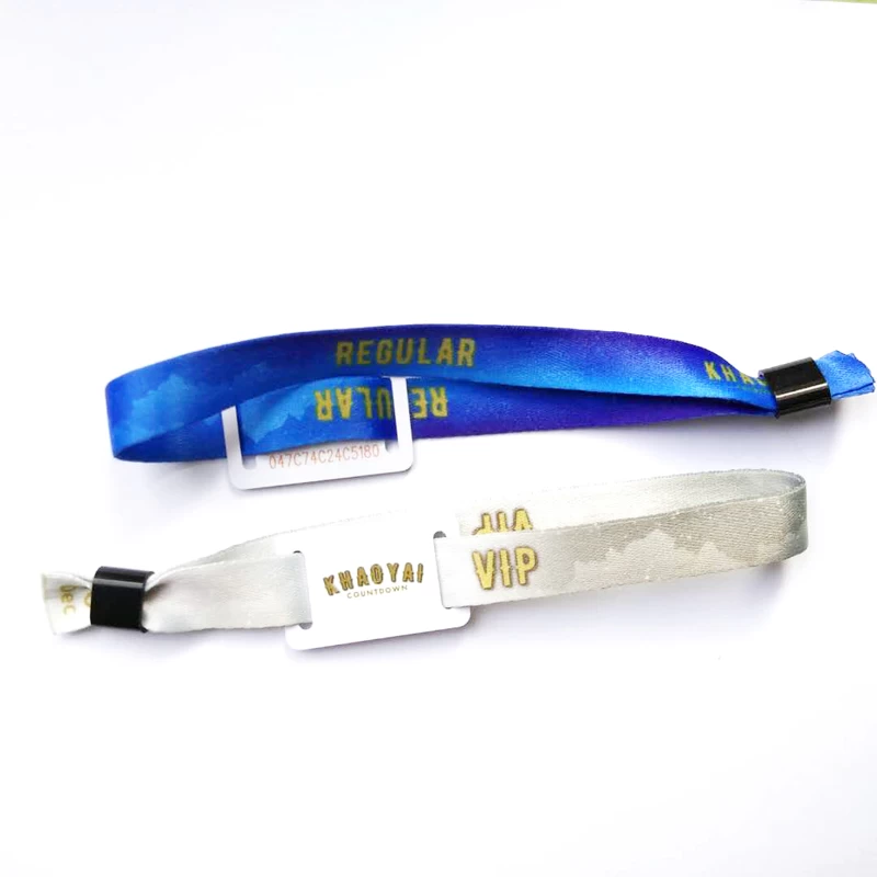 Promotional Disposable Fabric Woven Wristband Eco-friendly Rfid Bracelets