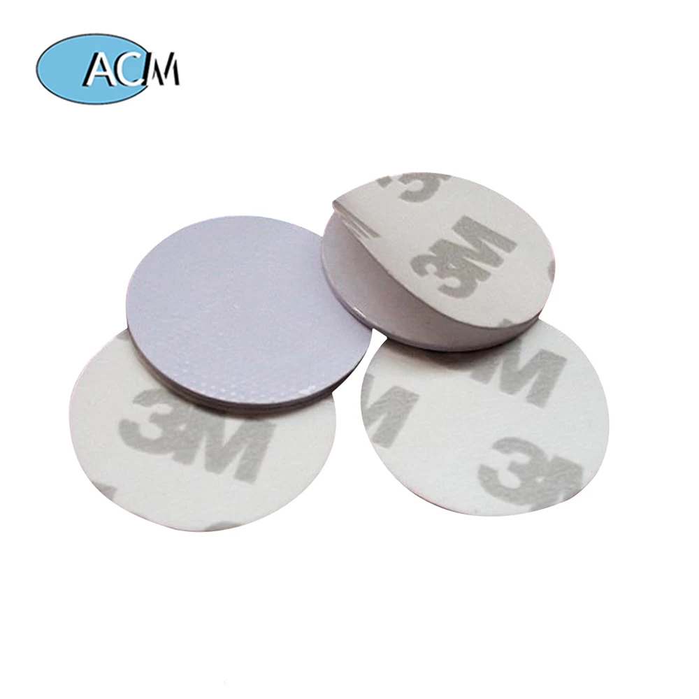 Proximity EM4100 125KHz RFID Tag 25mm PVC Coin Disc Token ID Smart Access Control Card with Sticker