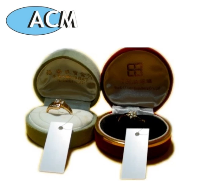RFID Passive UHF Jewelry Price Tag with customized bar code
