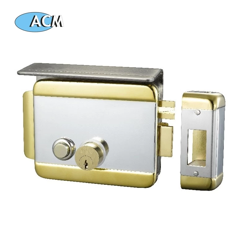 Security lock electric rim lock with weatherproof plate