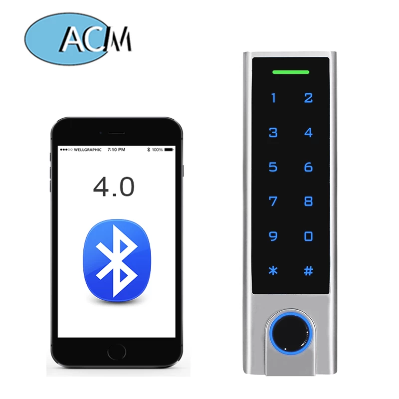الصين Touch Bluetooth Fingerprint Access Control Bluetooth 125KHz EM Card RFID Access Controller الصانع