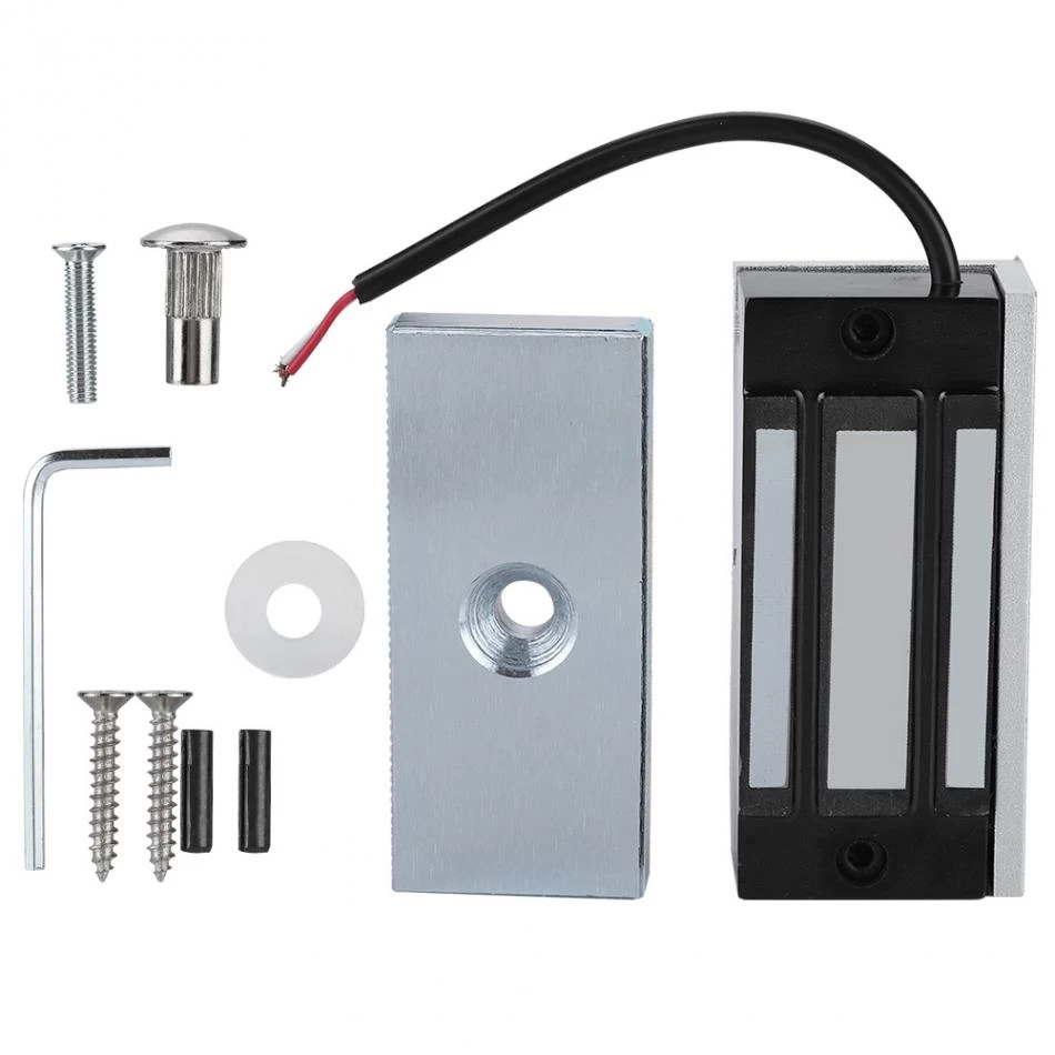 DC12V /24V Electromagnetic Lock Magnetic Lock 60Kg/100Lbs Holding Force For Showcase Cabinet Door Frameless Glass lock