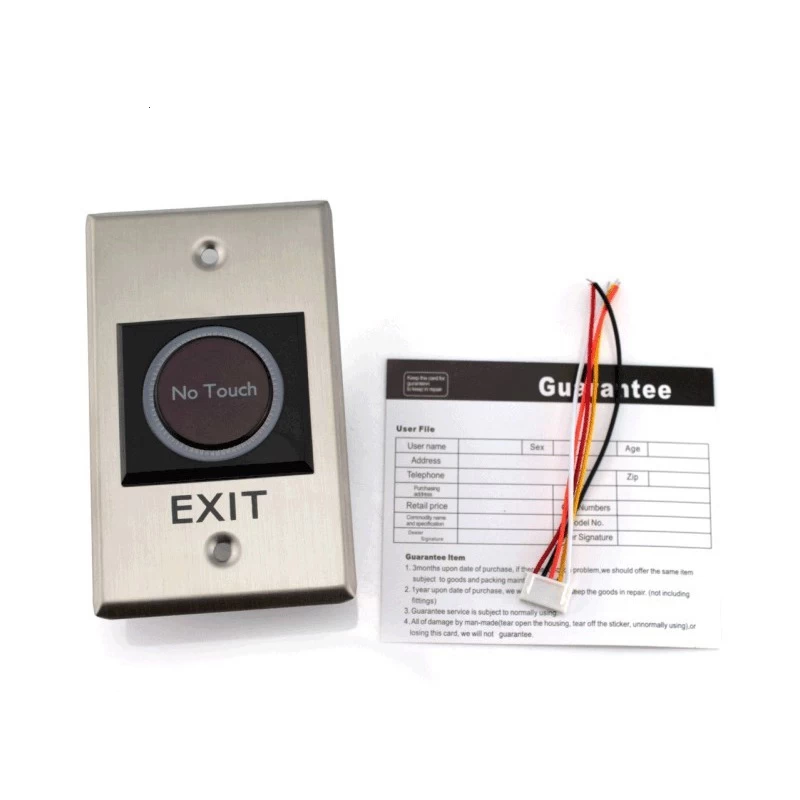 Touchless Exit Switch Access Control No Touch Exit Push Button