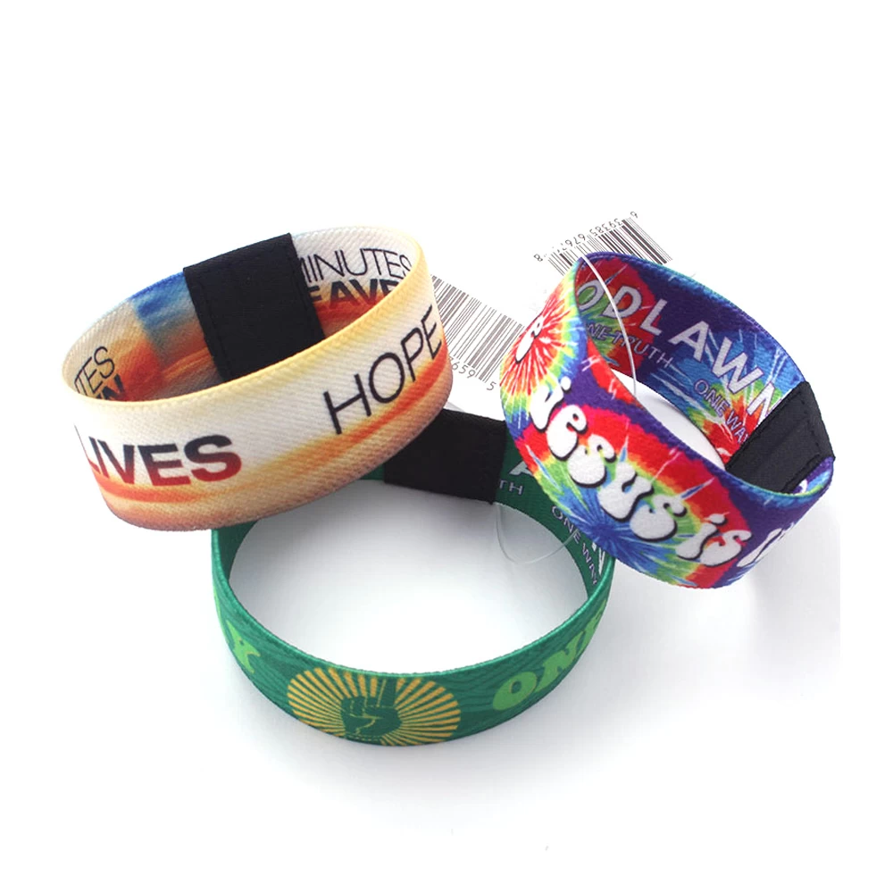 Ultra comfortable polyester material Nfc Wristband Strap Stretch rfid woven wristband