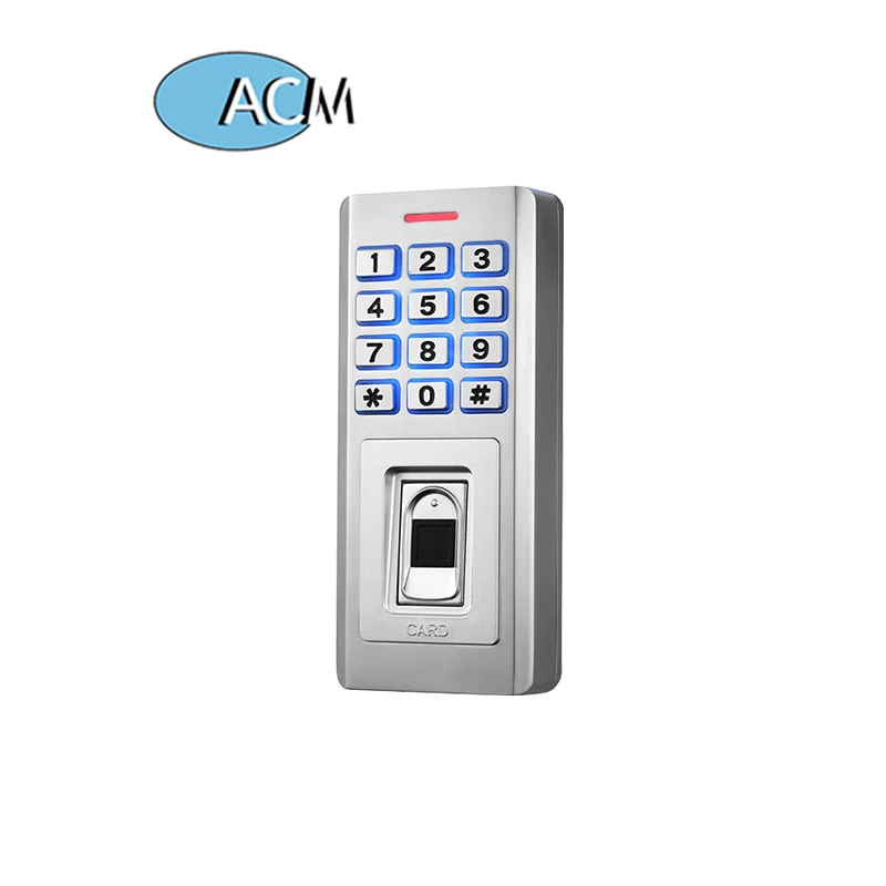 Waterproof metal outdoor keypad access controller 125khz rfid reading wiegand26 fingerprint standalone door access control