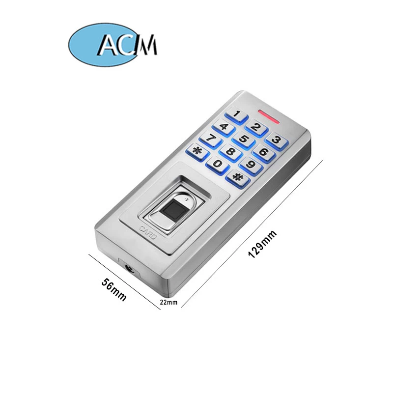 Waterproof metal outdoor keypad access controller 125khz rfid reading wiegand26 fingerprint standalone door access control