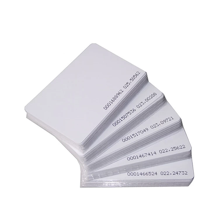White PVC Card Dual Frequency RFID Card Rewritable Card with 125khz and 13.56mhz Chip