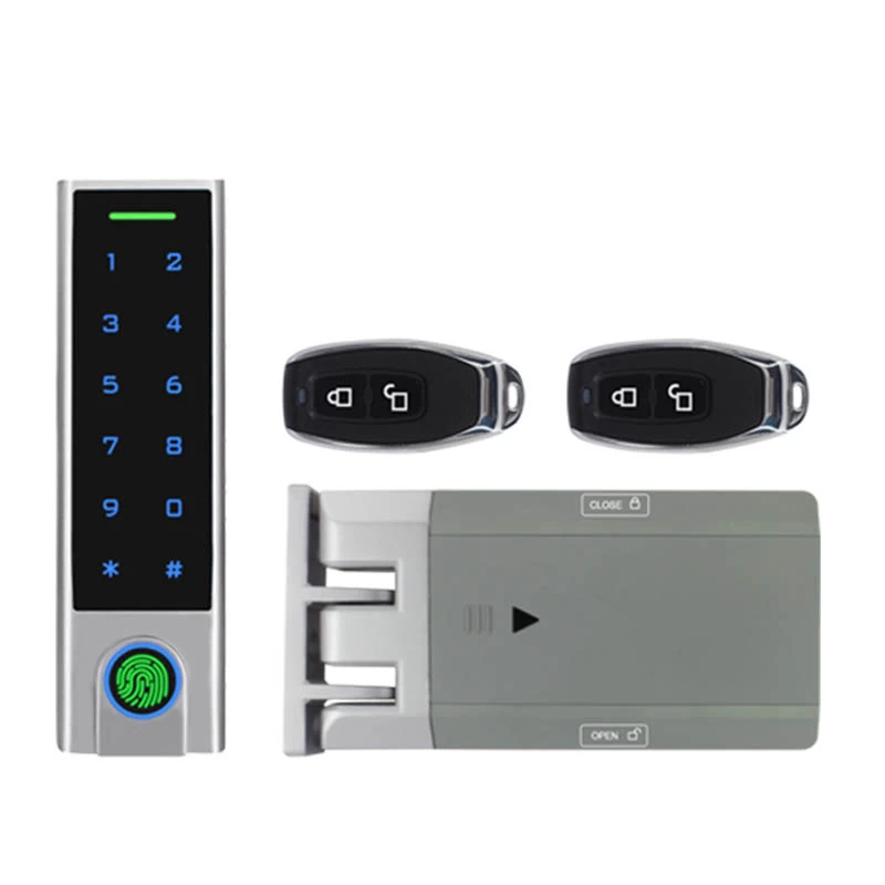 ACM-A96 Wireless Fingerprint Lock Kit include Wireless Fingerprint Keypad + Wireless Lock + 433MHz Remote Control