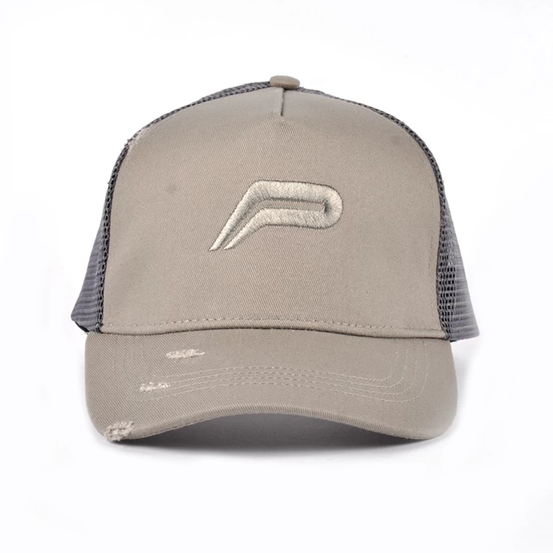 plain baseball trucker caps custom, distressed trucker cap mesh hats, custom trucker cap 5 panel hat