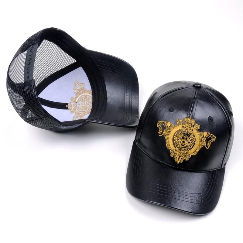 High Quality leather trucker cap