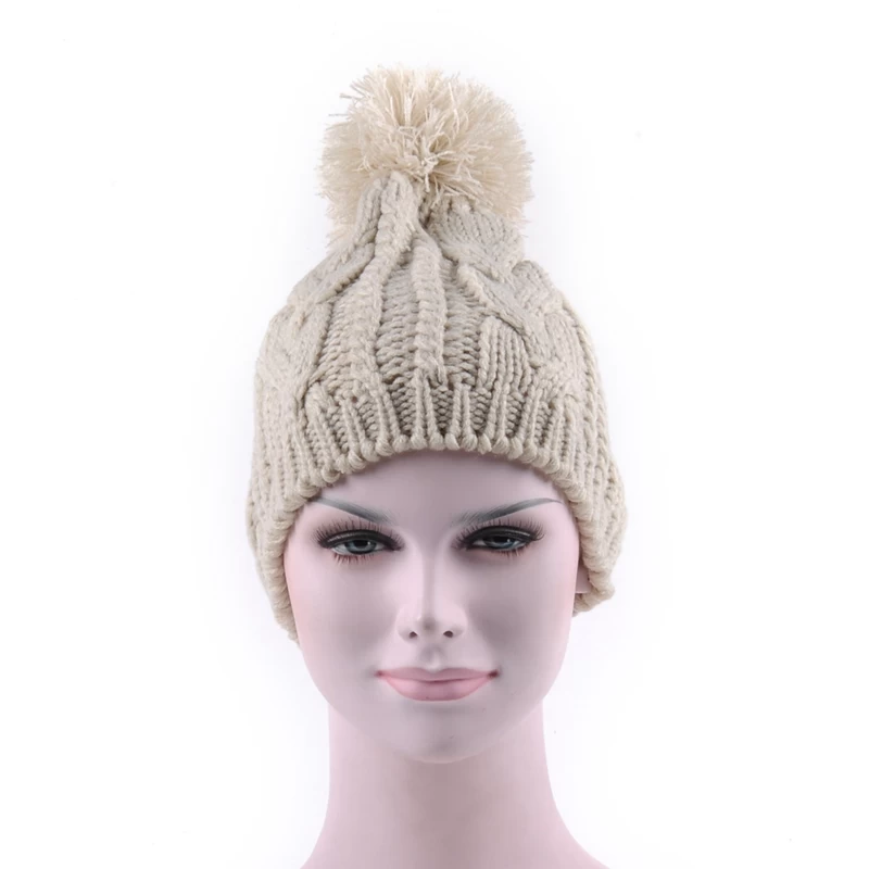 china beanie hat in taupe rib knit