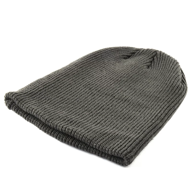 Men's Solid Plain Knitted Hat Beanie China Supplier