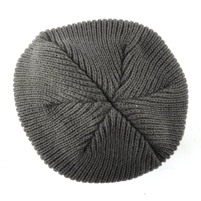 Men's Solid Plain Knitted Hat Beanie China Supplier