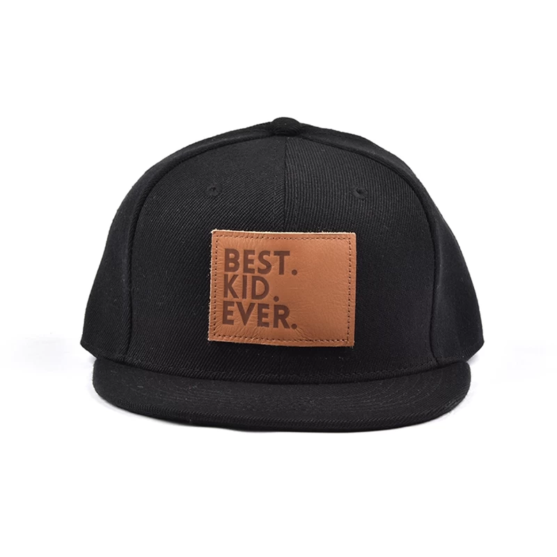 leather patch baby snapback caps