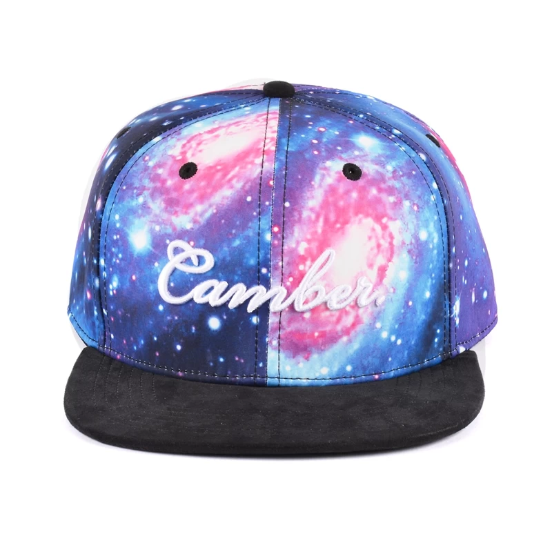 galaxy printing snapback caps,embroidery snapback caps wholesale, 6 panel snapback cap on sale