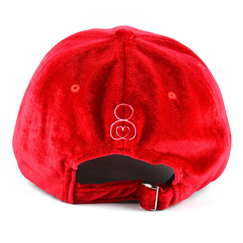 red pleuche baseball caps custom, custom embroidery pleuche baseball caps, high quality hat supplier