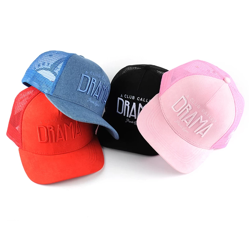 3d embroidery trucker caps