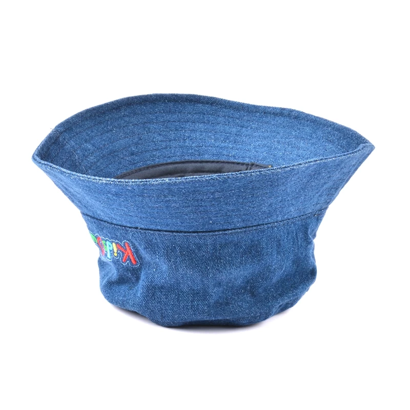 denim baby bucket hat, embroidery baby bucket hat custom, children's bucket hat wholesale