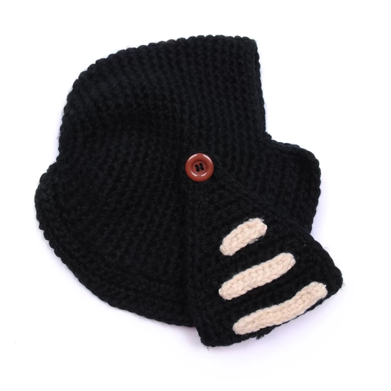 design logo black beanies with face mask