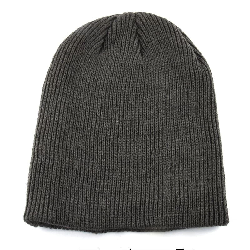 Men's Solid Plain Knitted Hat Beanie China Supplier