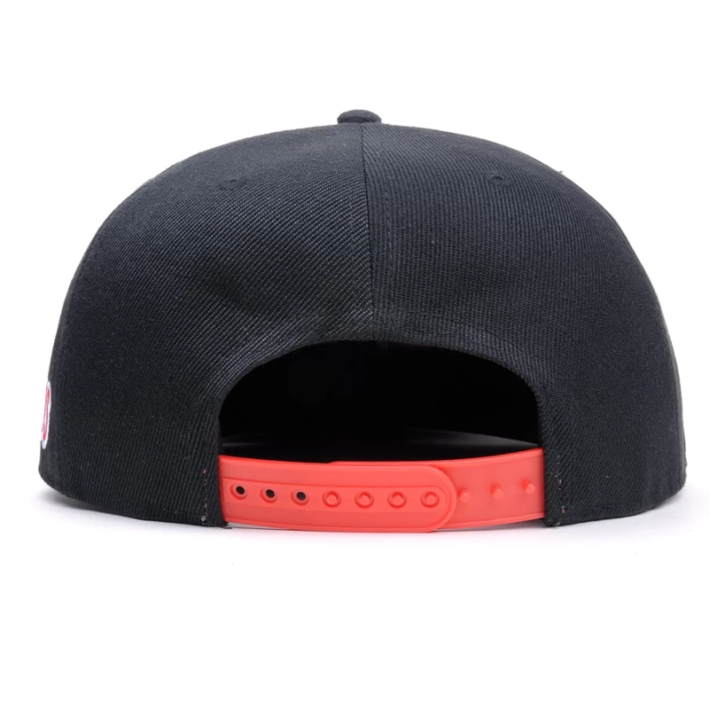 black snapback，black snapback cap，custom plain black snapback