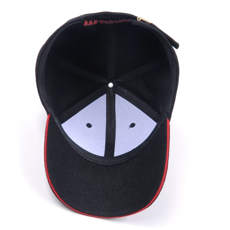 black baseball caps custom logo