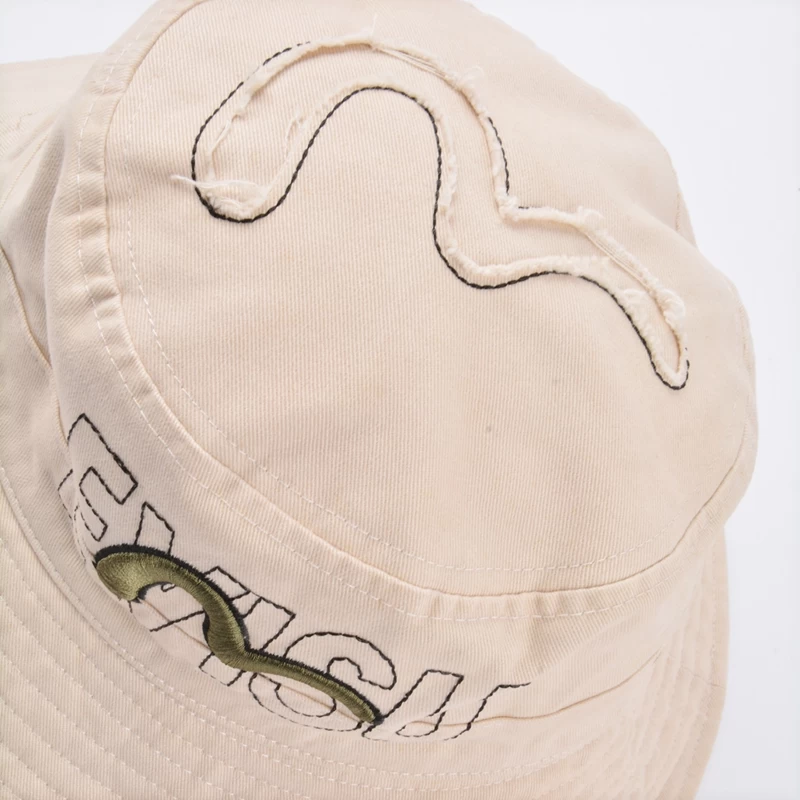 embroidery bucket hat with string, custom worn-out bucket hat, plain embroidery bucket hat with string