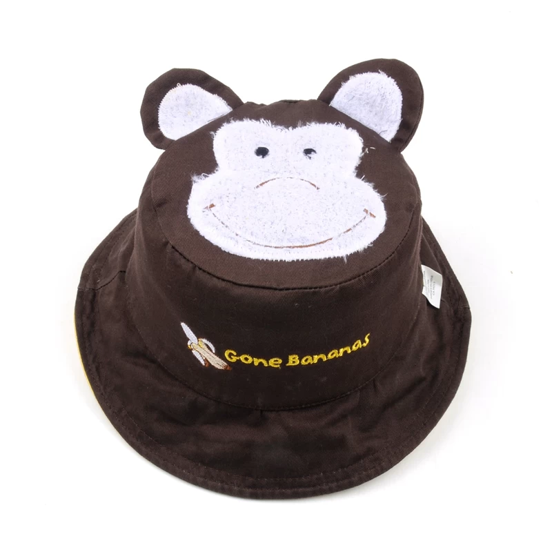 custom baby bucket hats, reversible baby embroidery bucket hats, design cartoon baby bucket hats