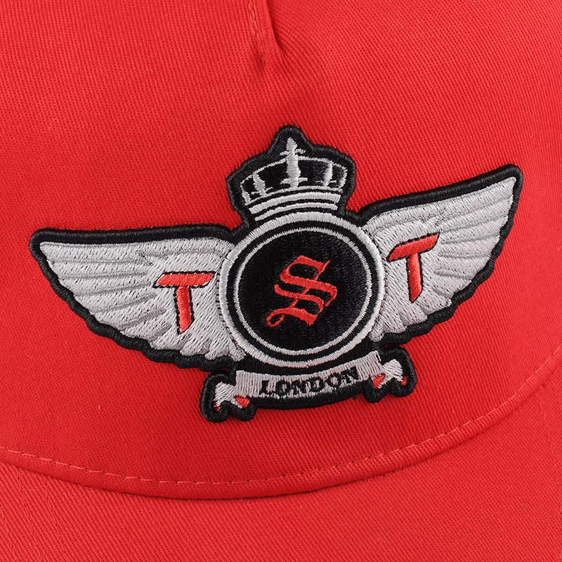 5 panels red trucker caps, embroidery red trucker caps, red trucker caps custom china