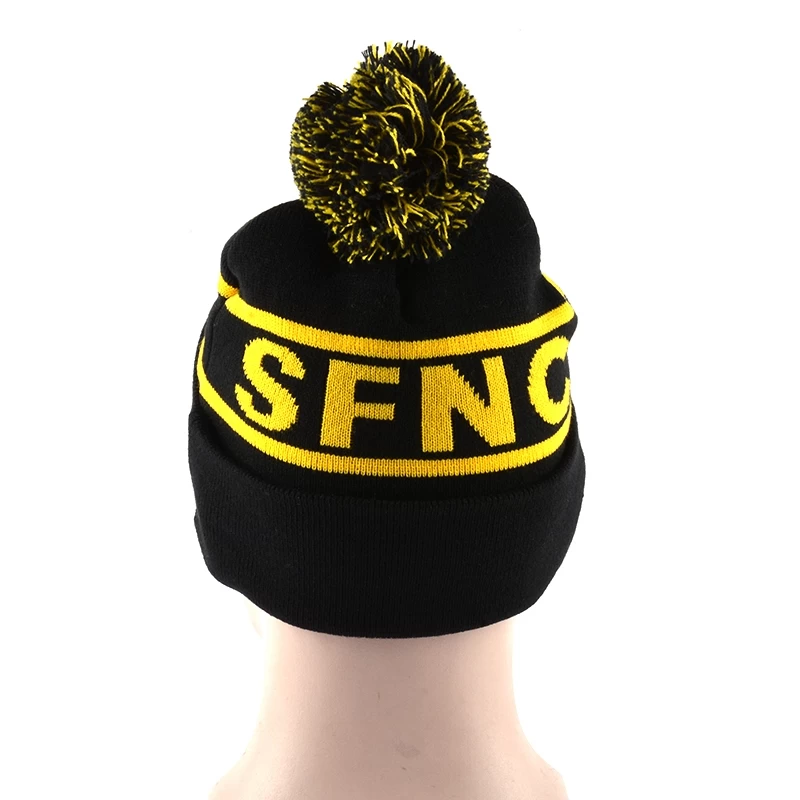 Custom Jacquard Embroidery POM POM Beanie China