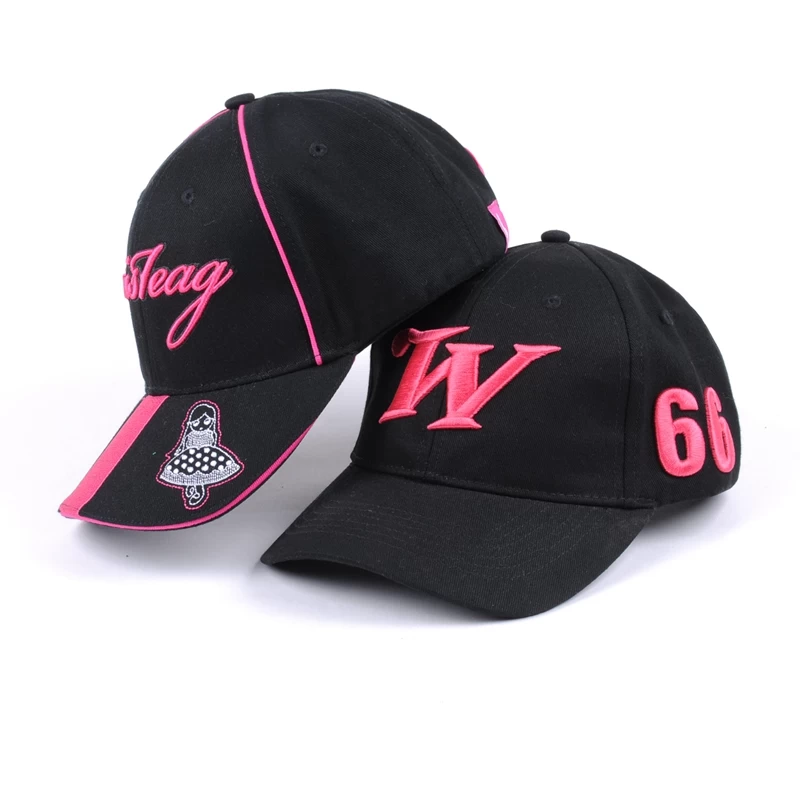 black cotton sports cap custom, embroidery cap sports hat, sports baseball hat custom logo 
