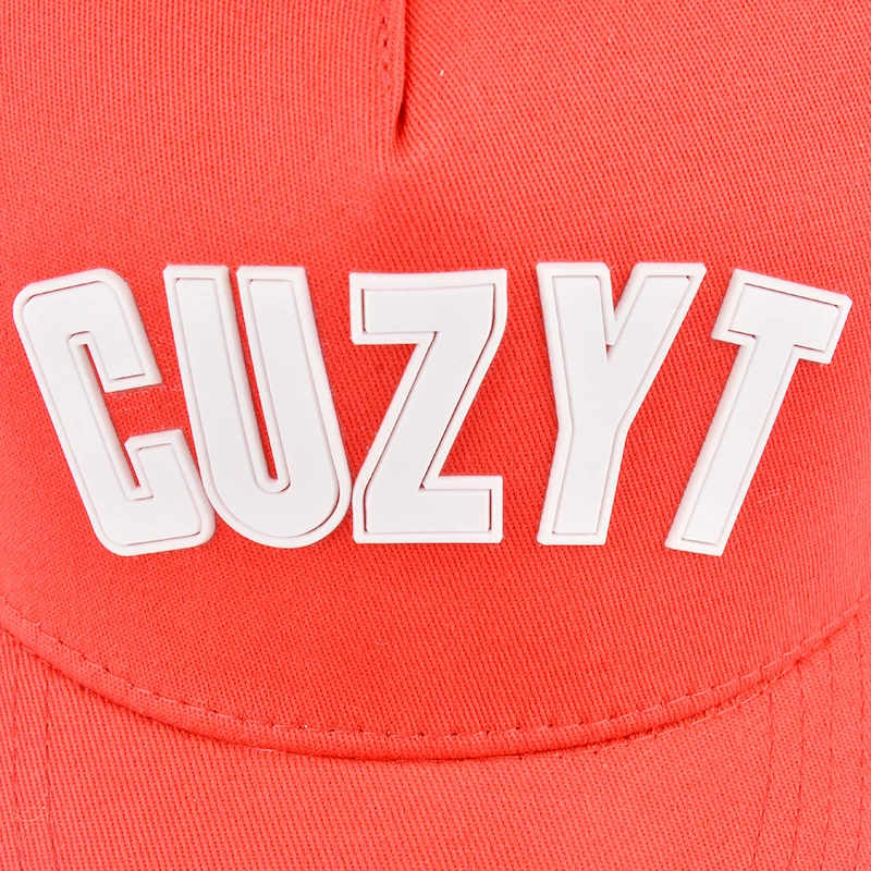 5 panelsprinted logo flexfit red baseball caps