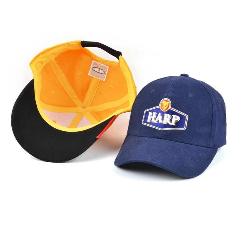 contrast stitching baseball cap, High Quality contrast color baseball caps, contrast color baseball caps