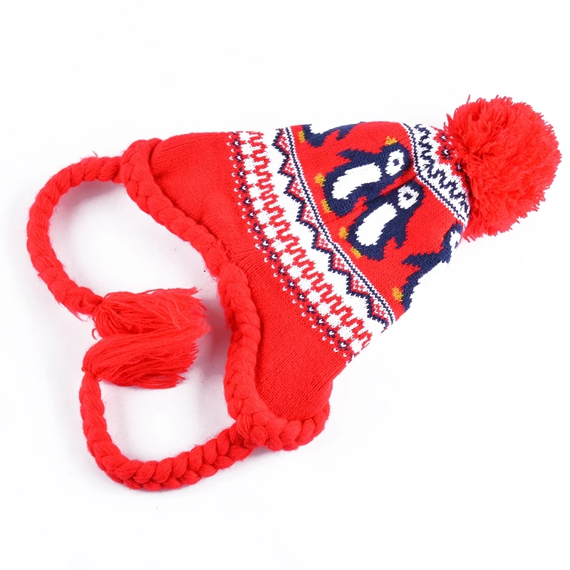 Wholesale Flat Embroidery Custom Knit Acrylic Beanie