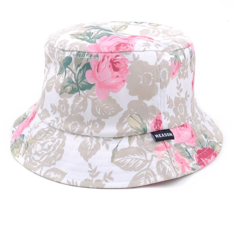 custom woman printed fabric bucket hat