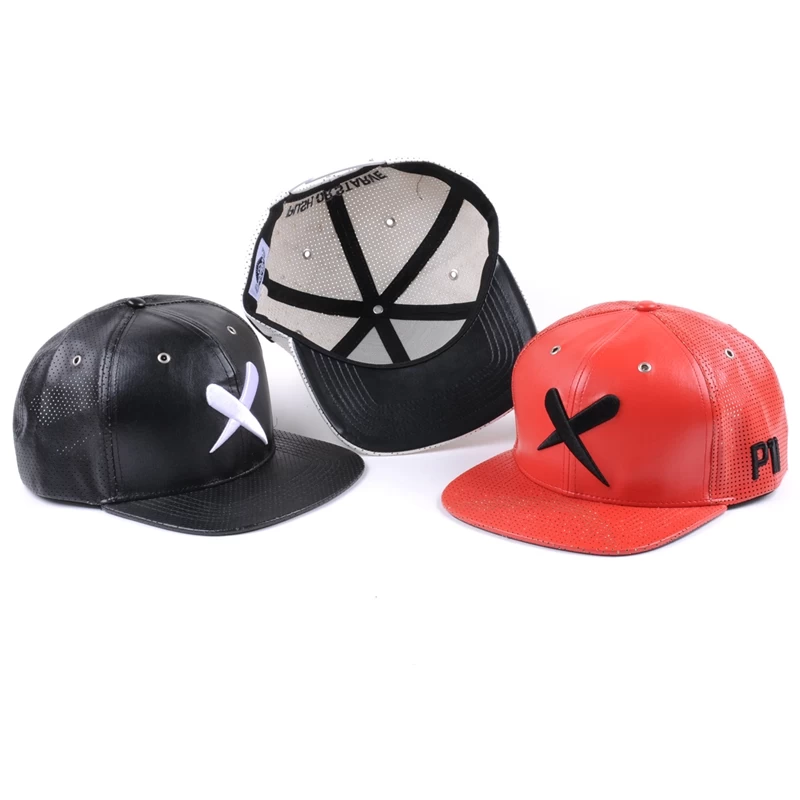 3d embroidery logo snapback hat, leather mesh snapback hat manufacturer