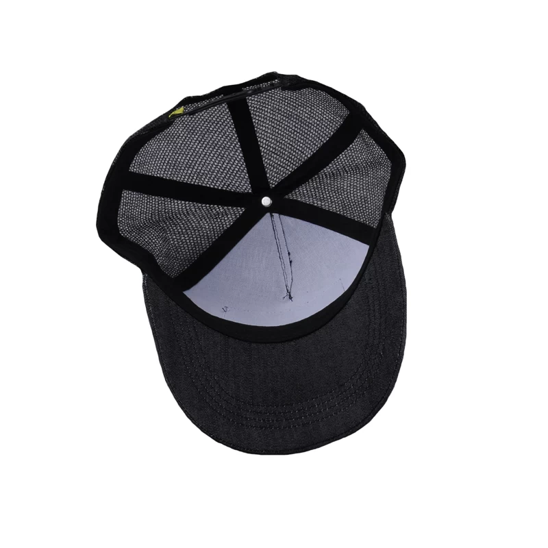 black denim distressed trucker caps, 3d embroidery baseball cap mesh hat, custom mesh hats embroidery logo