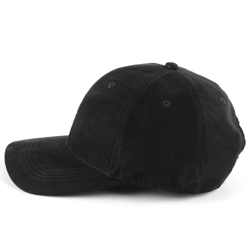 plain suede baseball cap, black 6 panels hats, baseball caps made in china