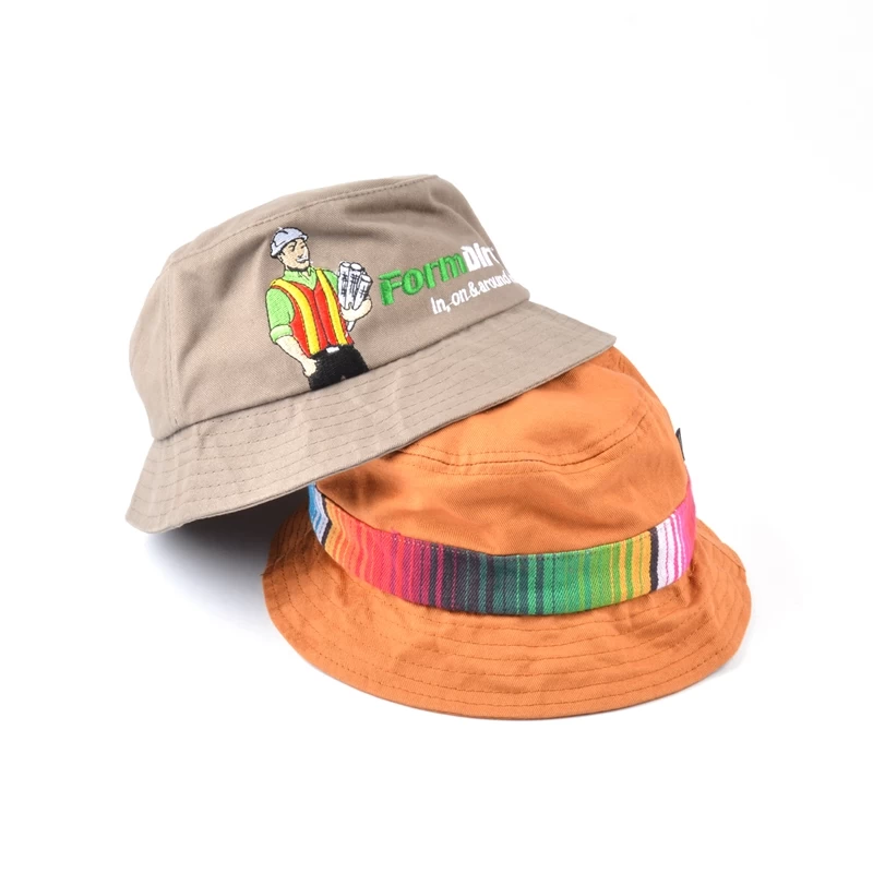 plain logo bucket hat custom