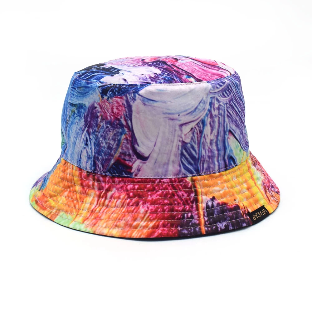 colorful printing bucket hats summer caps custom