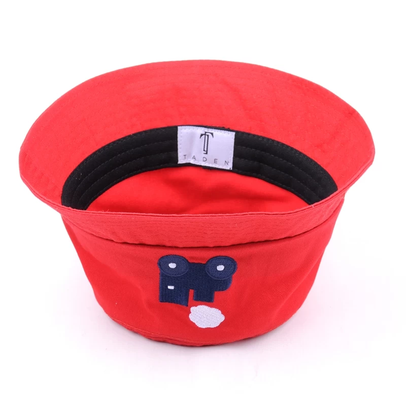 baby plain embroidery logo bucket hats, red baby hats bucket hat