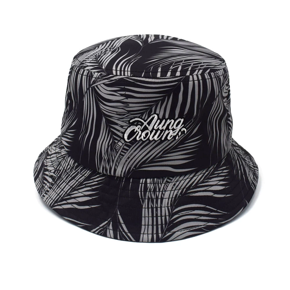 aungcrown letters bucket hats