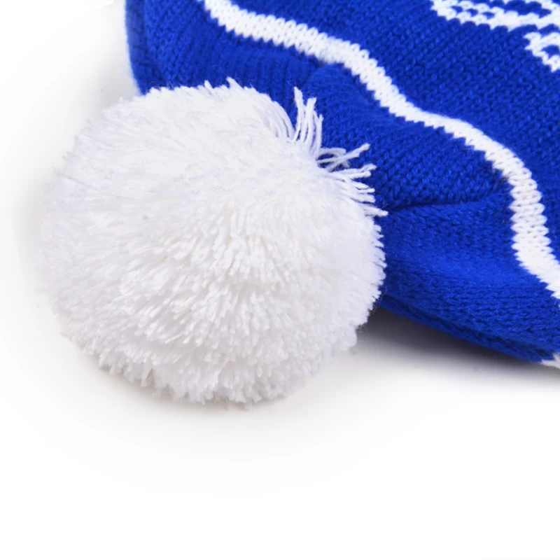 Knit Beanie Winter Hat with Pom, Striped Cuffed Winter Hat, custom made beanies with pom