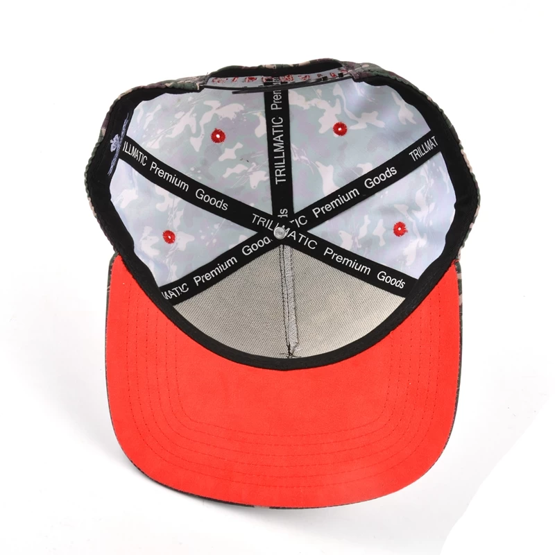 metal patch snapback hats, 5 panels flat brim snapback hats