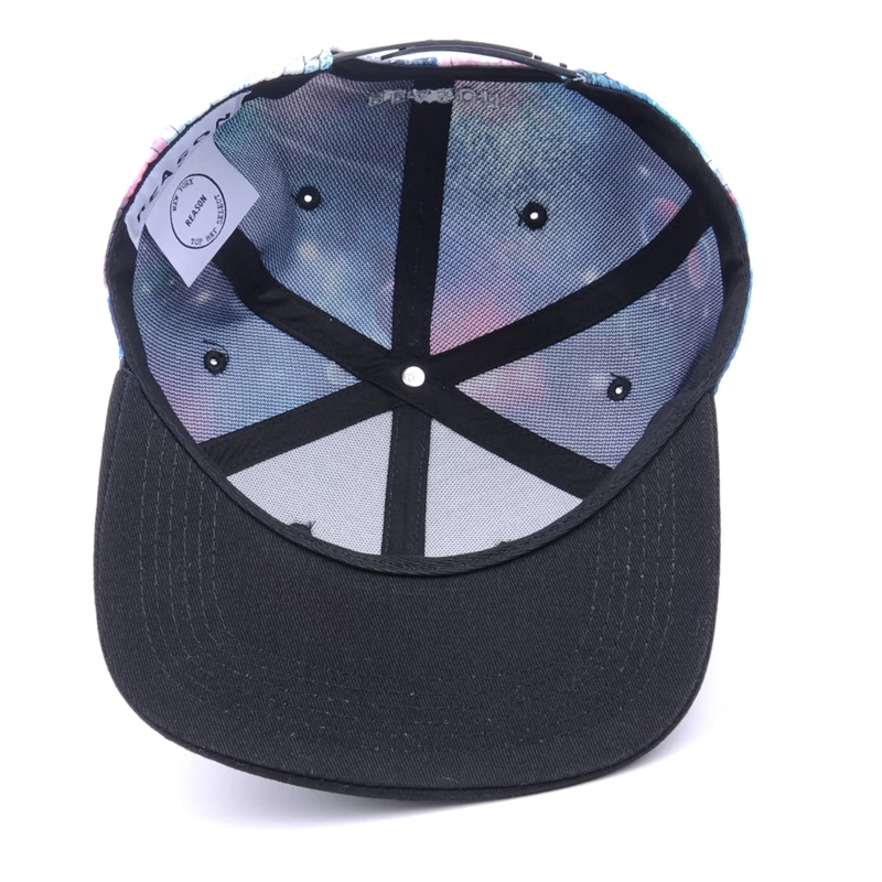 metal plate snapback caps custom, galaxy printed snapback hats, china cap and hat wholesales