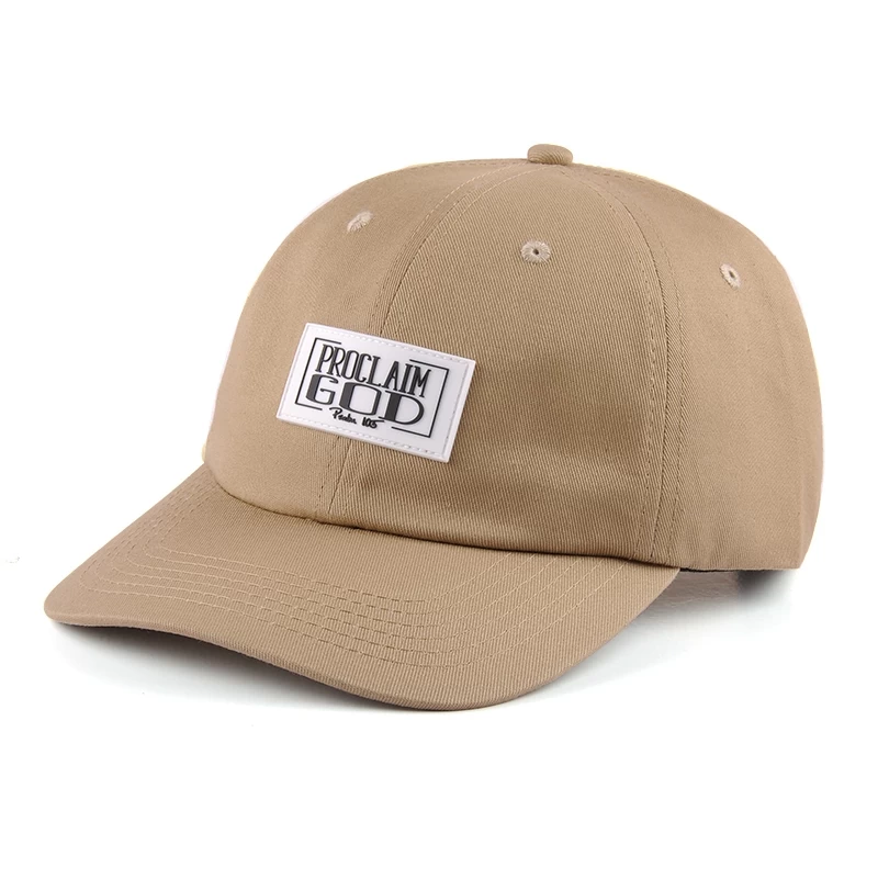 plain rubber logo dad hat, baseball cap dad hat custom