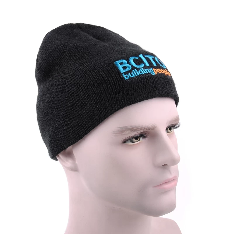 jacquard winter hat, knitted beanie with top ball supplier, beanies embroidery in china