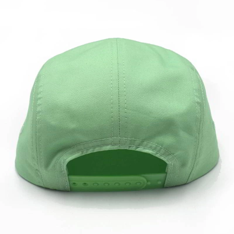 design logo green 5 panels snapback hats