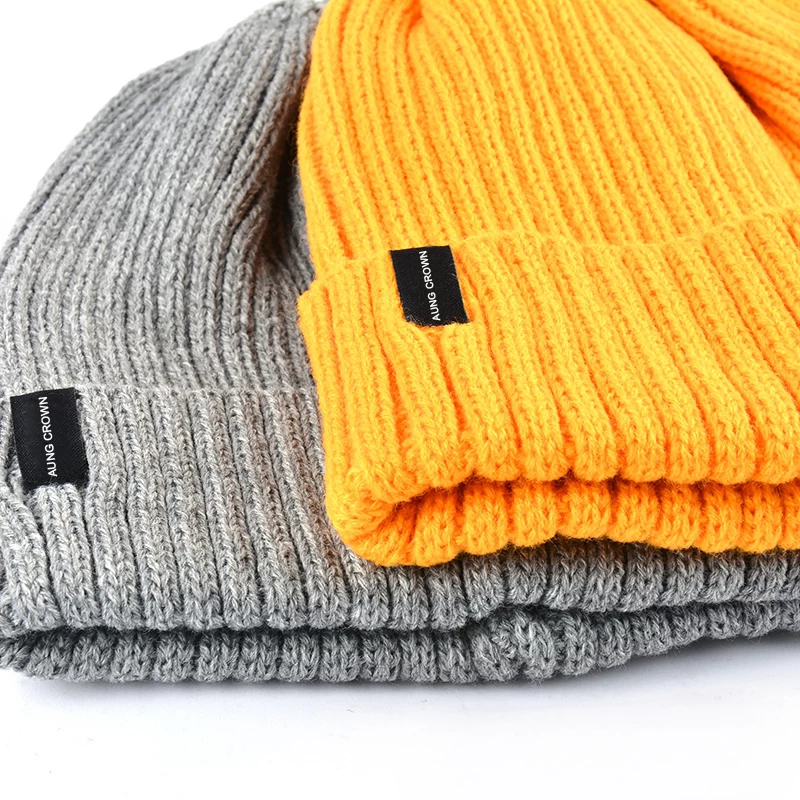 acrylic plain winter caps beanies hats